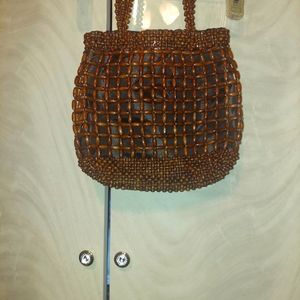 Vintage Brown Beaded Purse